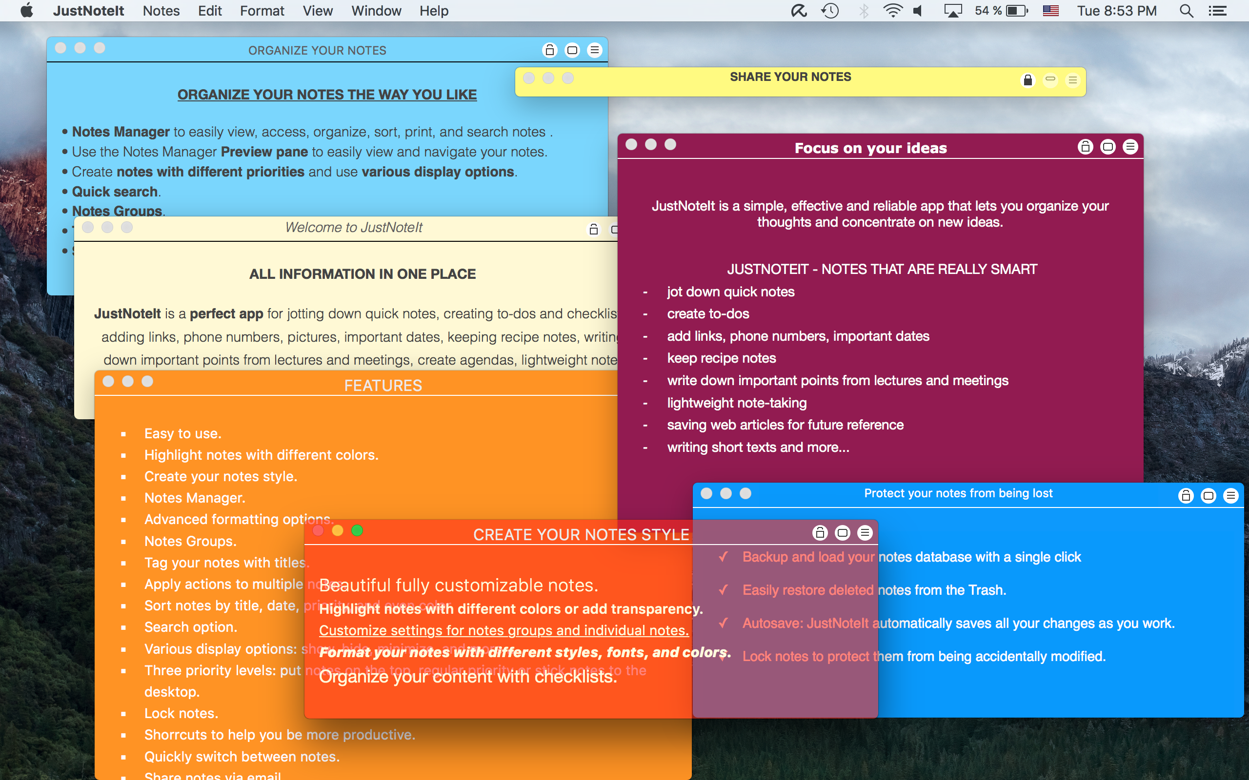Organize notes in a way that works best for you
